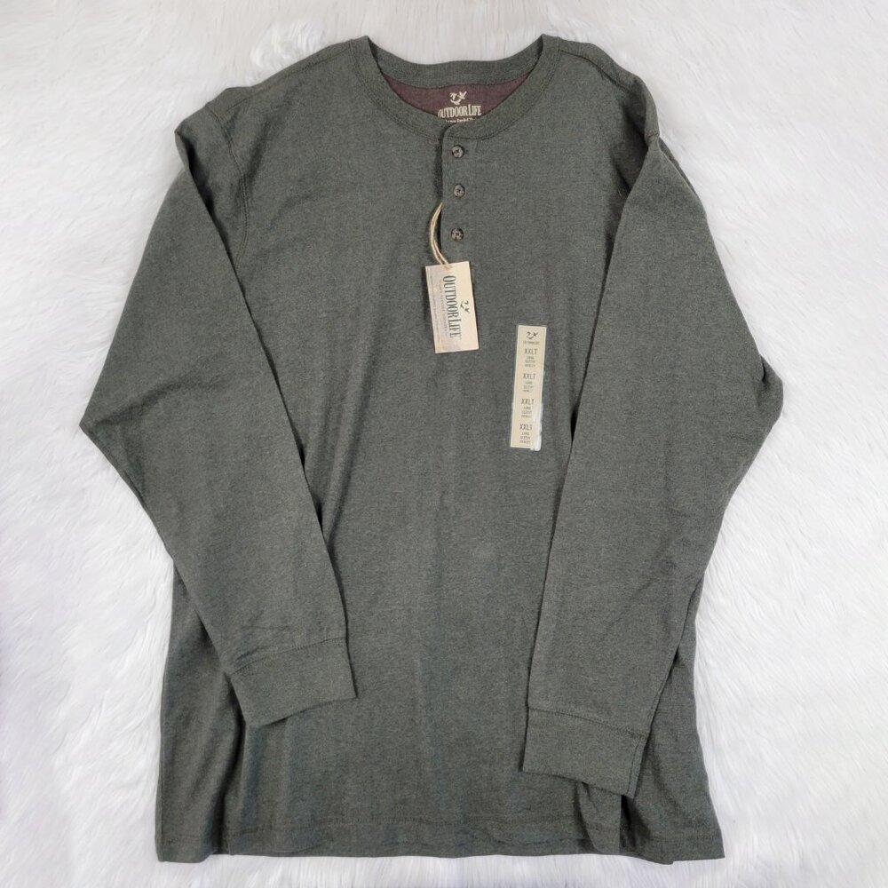 New Outdoor Life Wilderness Sueded Helney Shirt XXLT NWT Hunter Heather Green